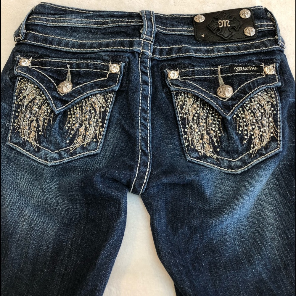 Girls miss me jeans size 10 angel wing style